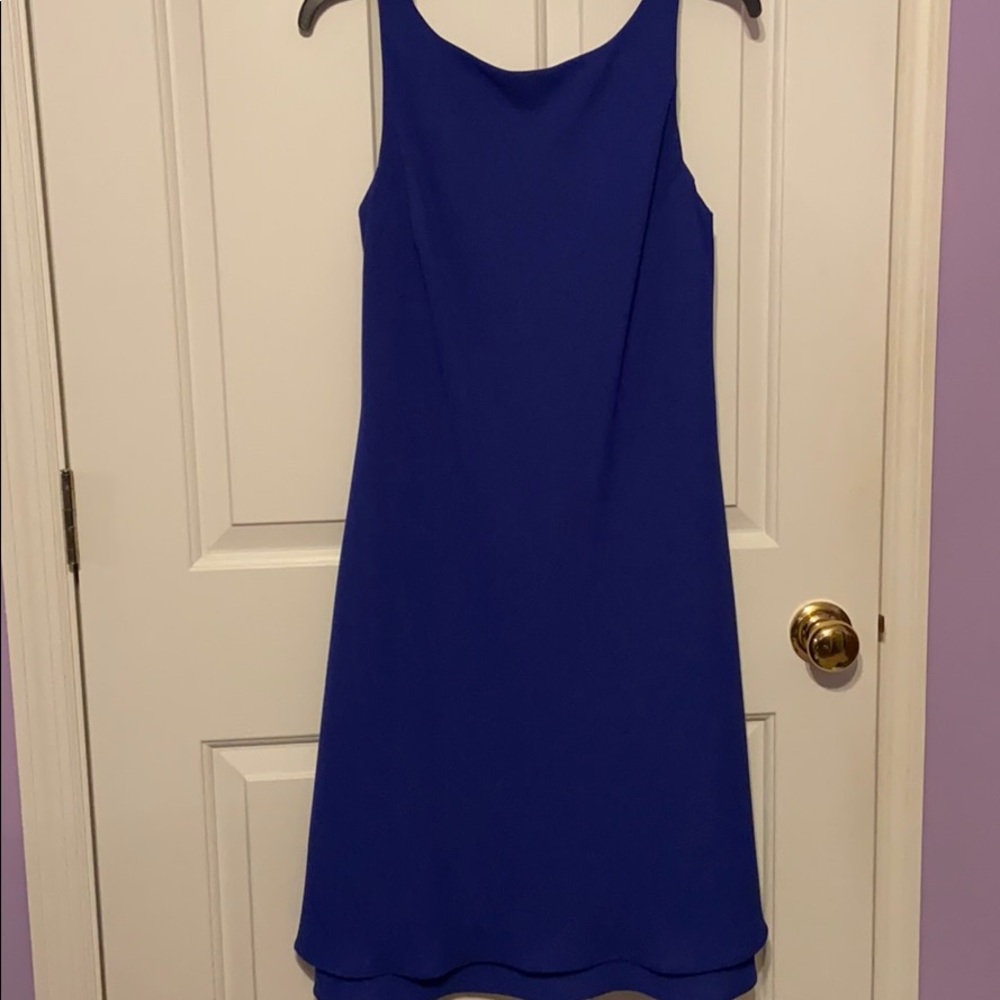 Royal blue sleeveless dress